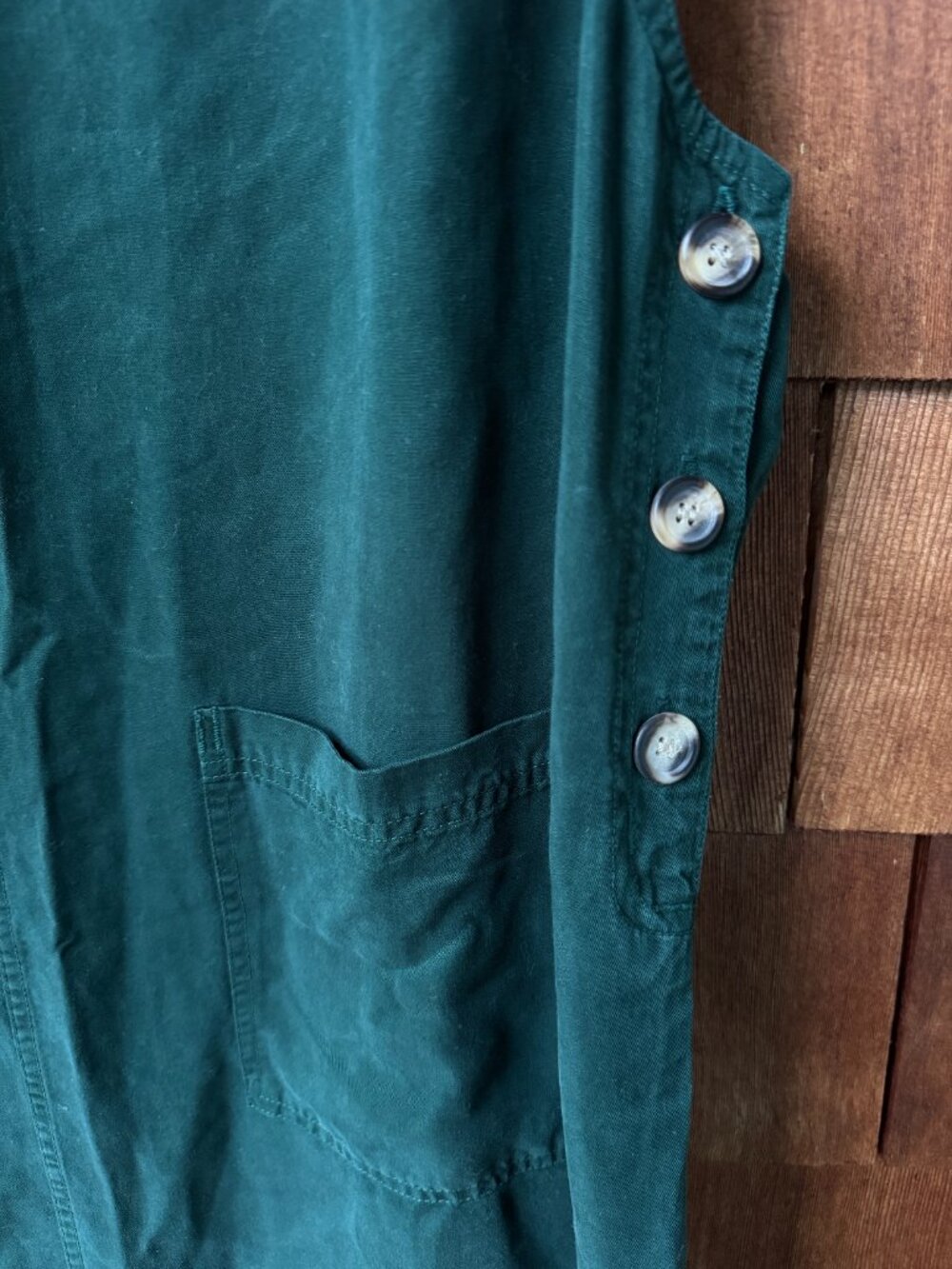 NWT Nordstrom Forest Green Vintage 90's Jumper Pocket Dress in Women's 2X - Picture 5 of 8